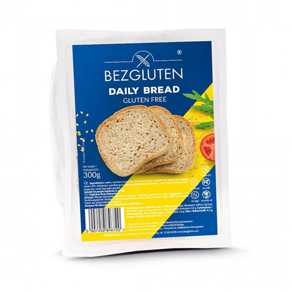 Bezgluten Bruin brood glutenvrij  300 Gram
