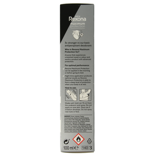 Rexona Deodorant spray men clean scent 100.00 Milliliter