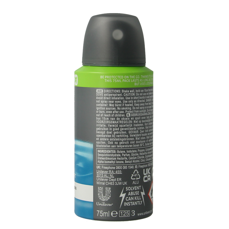 Dove Deodorant spray men+ care clean comfort 75 Milliliter