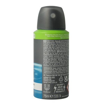 Dove Deodorant spray men+ care clean comfort 75.00 Milliliter