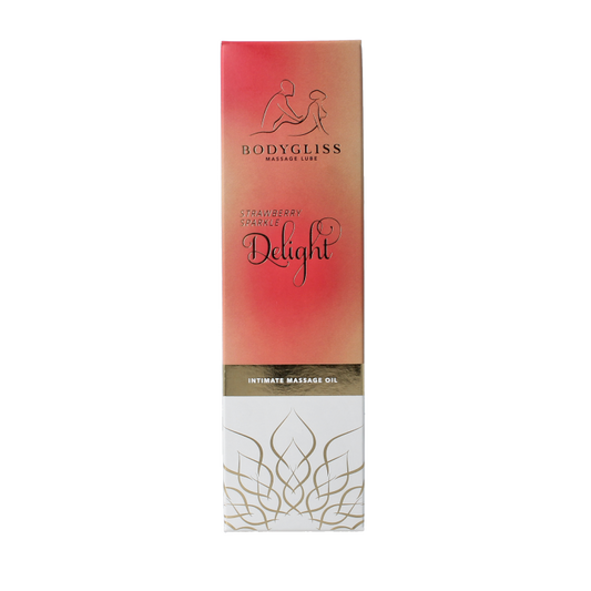 Bodygliss Silky soft massageolie champagne strawberry 150 Milliliter
