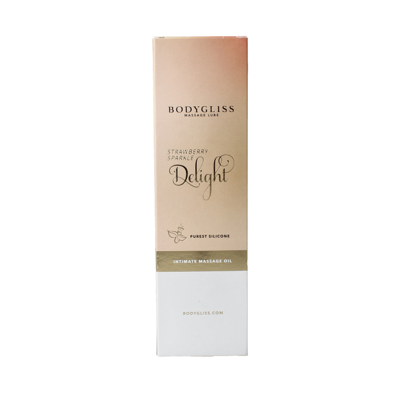 Bodygliss Silky soft massageolie champagne strawberry 150 Milliliter