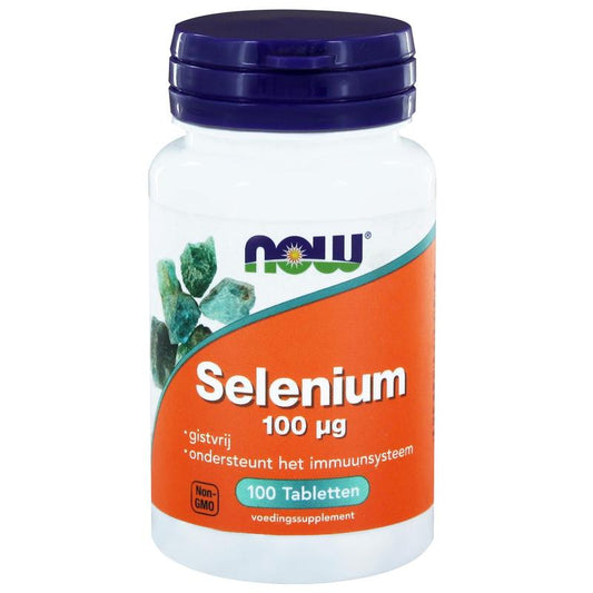 NOW Selenium gistvrij 100mcg 100 Tabletten