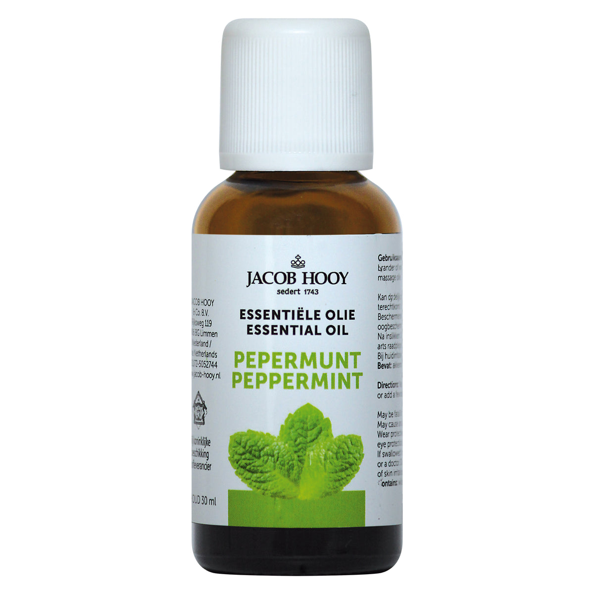 Jacob Hooy Pepermunt olie 30.00 Milliliter