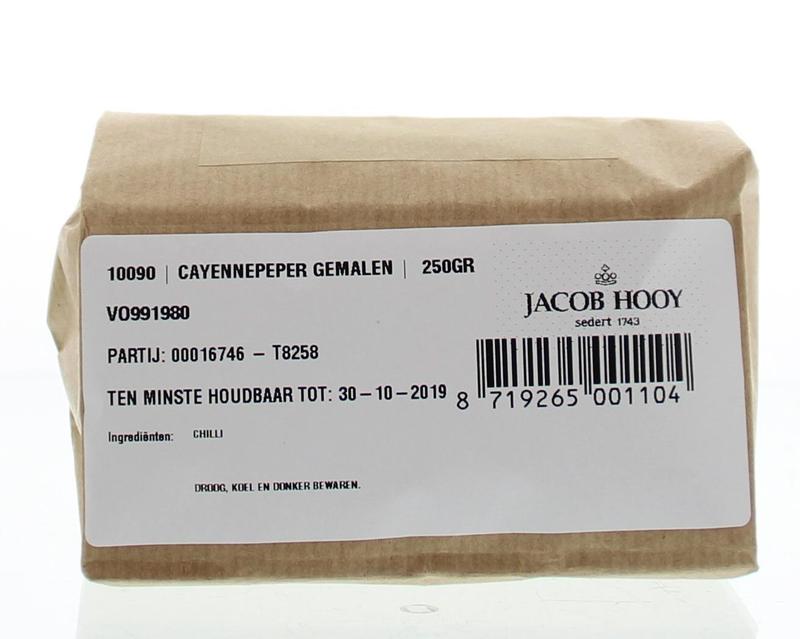 Jacob Hooy Cayennepeper gemalen 250 Gram