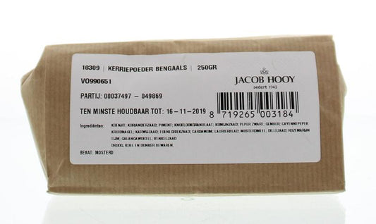 Jacob Hooy Kerriepoeder Bengaals 250 Gram