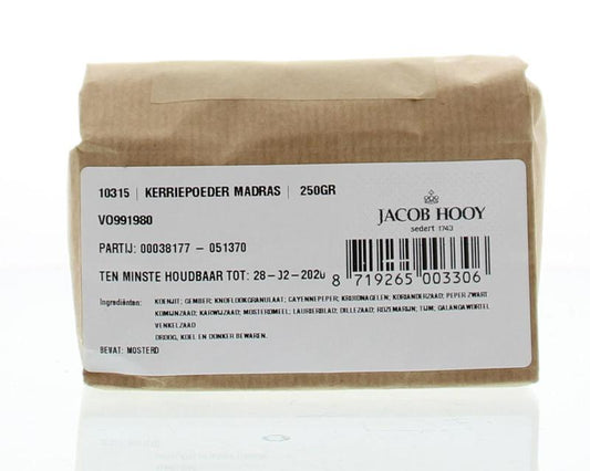 Jacob Hooy Kerriepoeder Madras 250 Gram