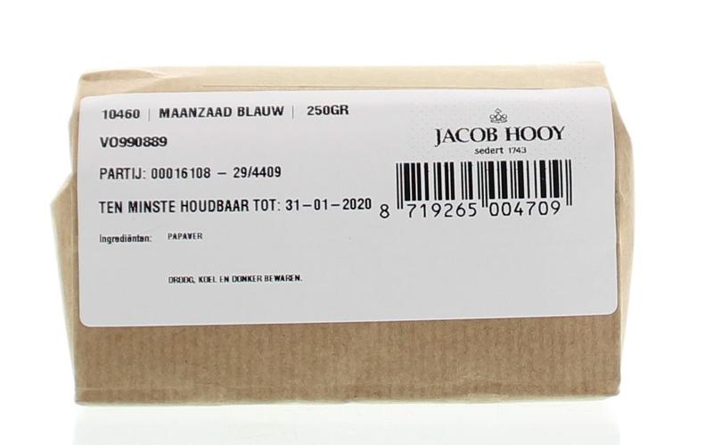Jacob Hooy Maanzaad blauw/papaver coer 250 Gram