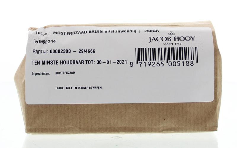 Jacob Hooy Mosterdzaad bruin 250 Gram