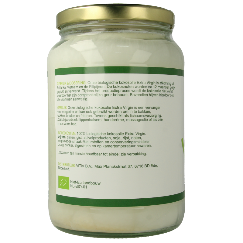 Vitiv Kokosolie extra virgin bio 1700 Milliliter