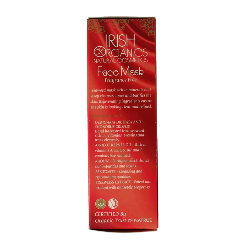 Irish Organics Gezichtsmasker zeewier parfumvrij bio 75 Milliliter