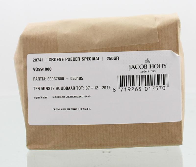 Jacob Hooy Groene poeder speciaal 250 Gram