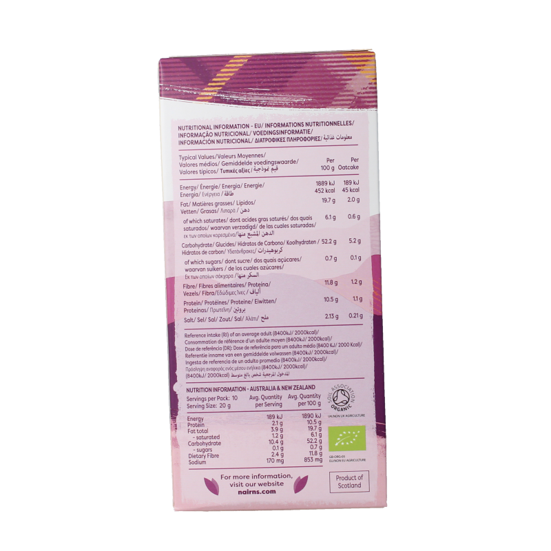 Nairns Oatcakes organic seeded bio 200 Gram
