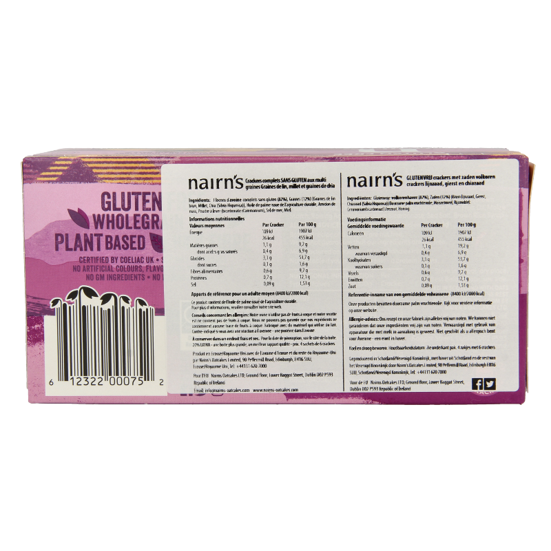 Nairns Oatcrackers super seeded 137 Gram