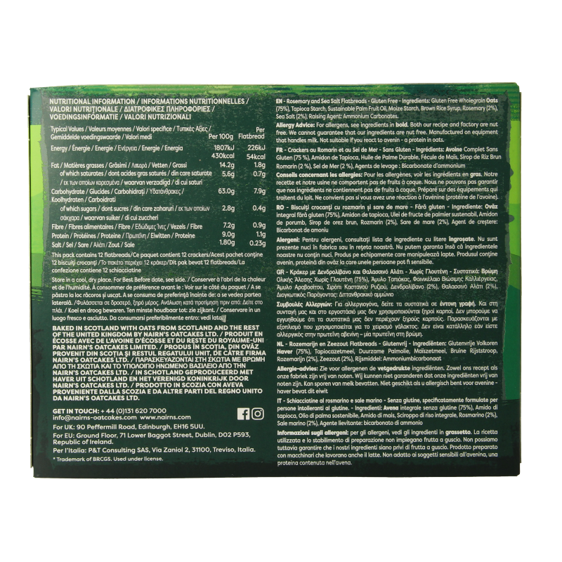 Nairns Flatbread rosemary & seasalt 150 Gram