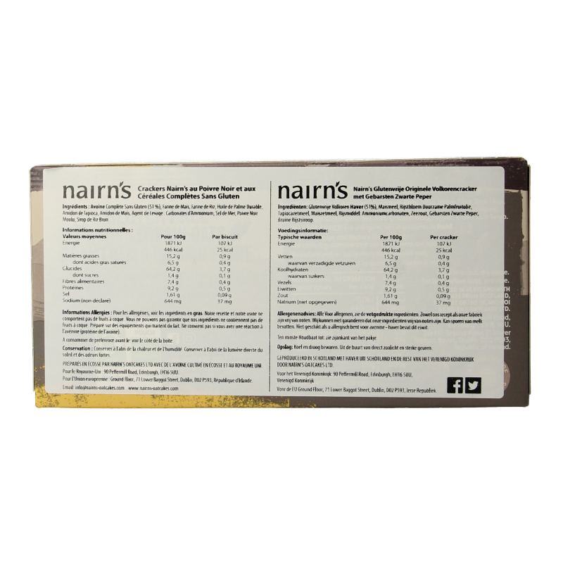 Nairns Cracker pepper 137 Gram