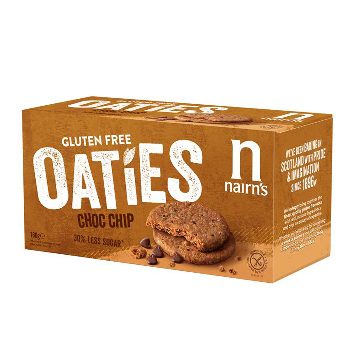Nairns Oaties chocolate chip glutenvrij 160 Gram
