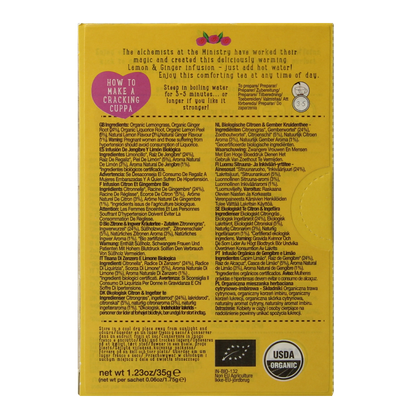 Ministry Of Tea Lemon & ginger bio 20.00 Zakjes