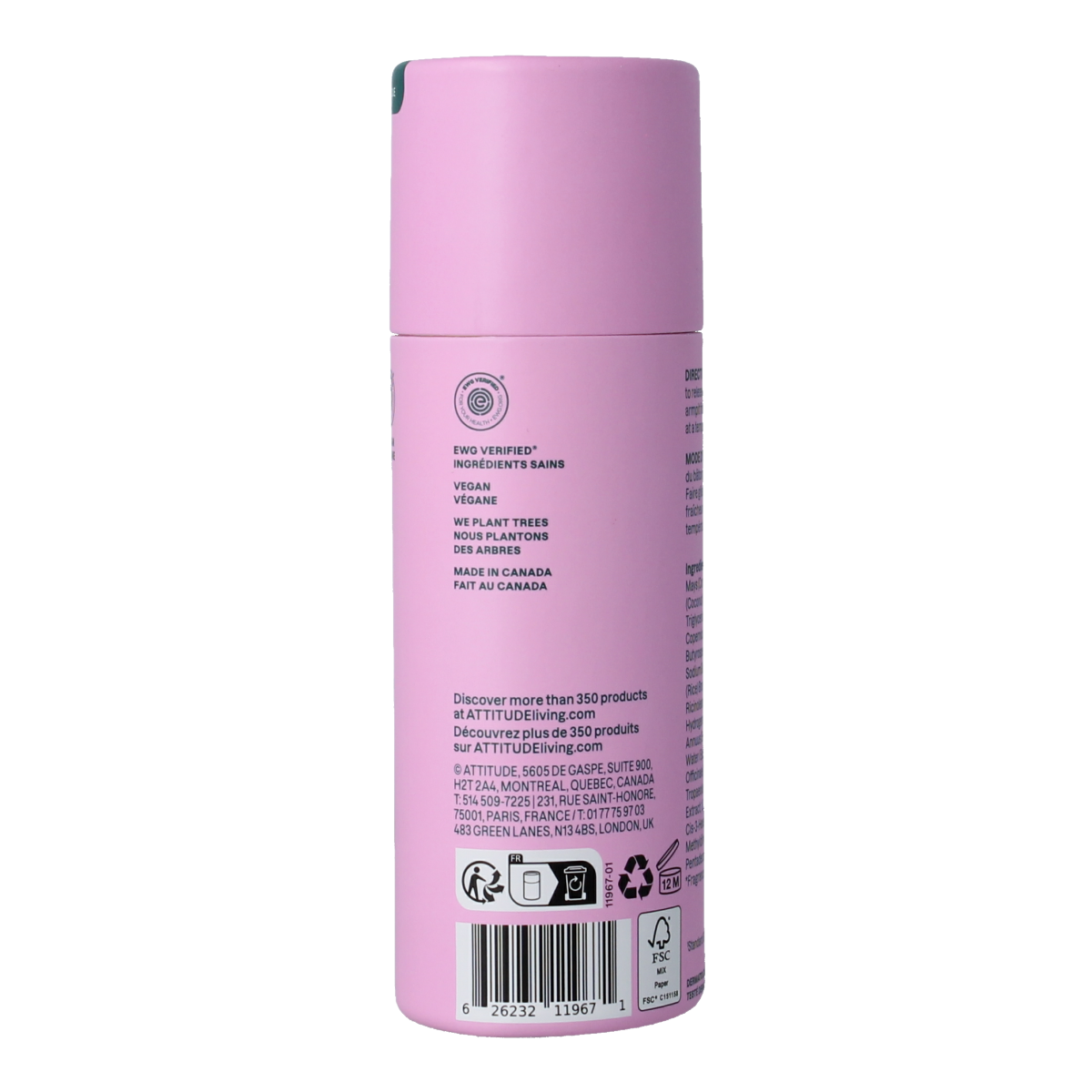 Attitude Deo super leaves coconut & wild berries 75.00 Gram