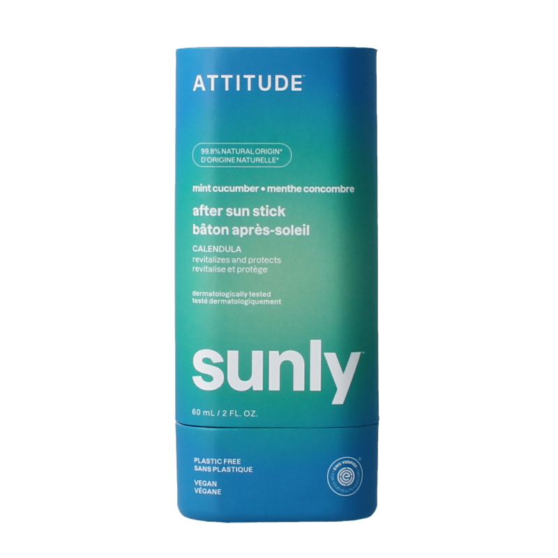 Attitude Sunly after sun stick mint & cucumber SPF30 60 Gram