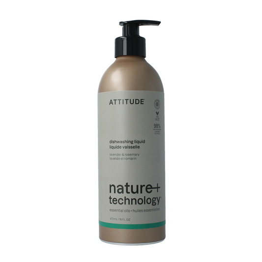 Attitude Afwasmiddel lavendel & rozemarijn 473.00 Milliliter