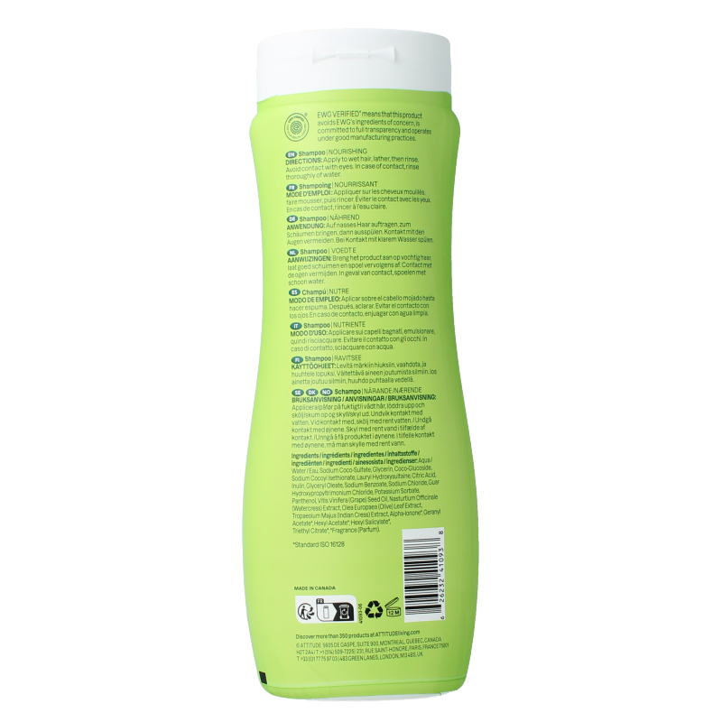 Attitude Shampoo super leaves voedend & verzorgend 473 Milliliter