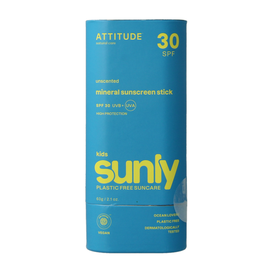 Attitude Sunly zonnebrandstick kids SPF30 60 Gram