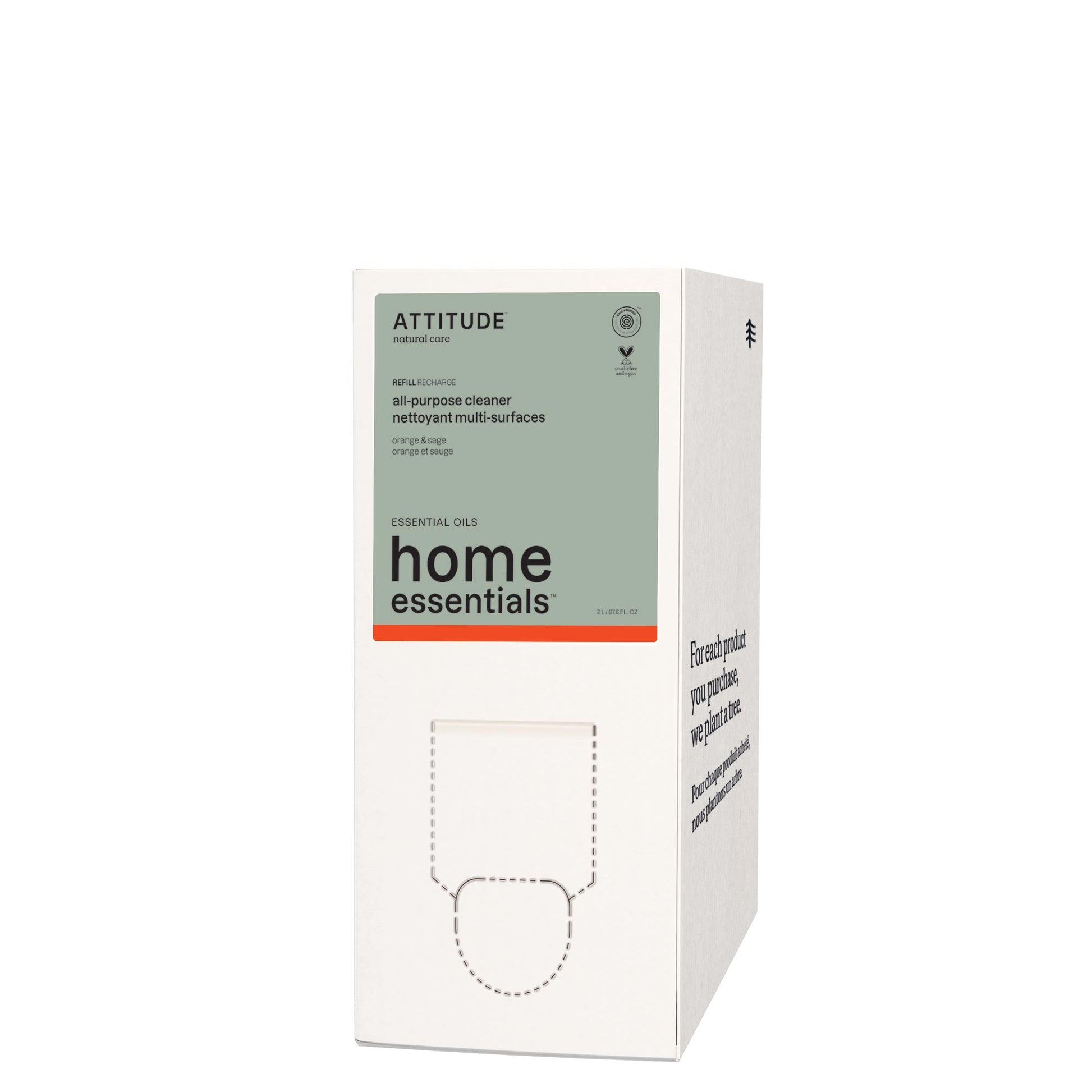 Attitude Allesreiniger sinaasappel & salie refill 2 Liter