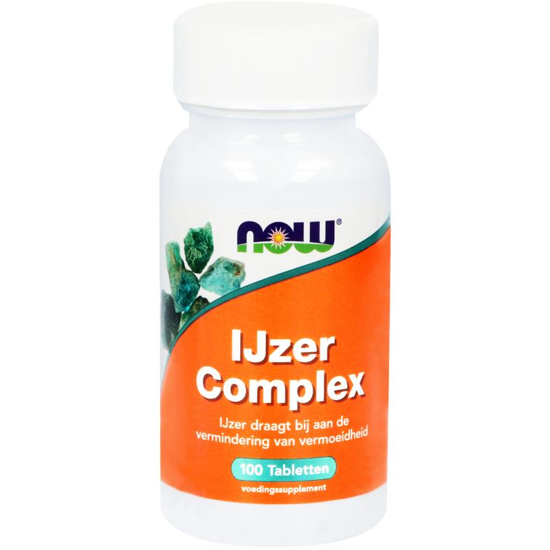 NOW IJzer complex 100 Tabletten