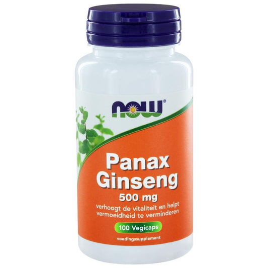NOW Panax ginseng 500mg 100 Vegetarische capsules