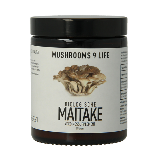 Mushrooms for Life Maitake padddenstoelen poeder bio 60 Gram