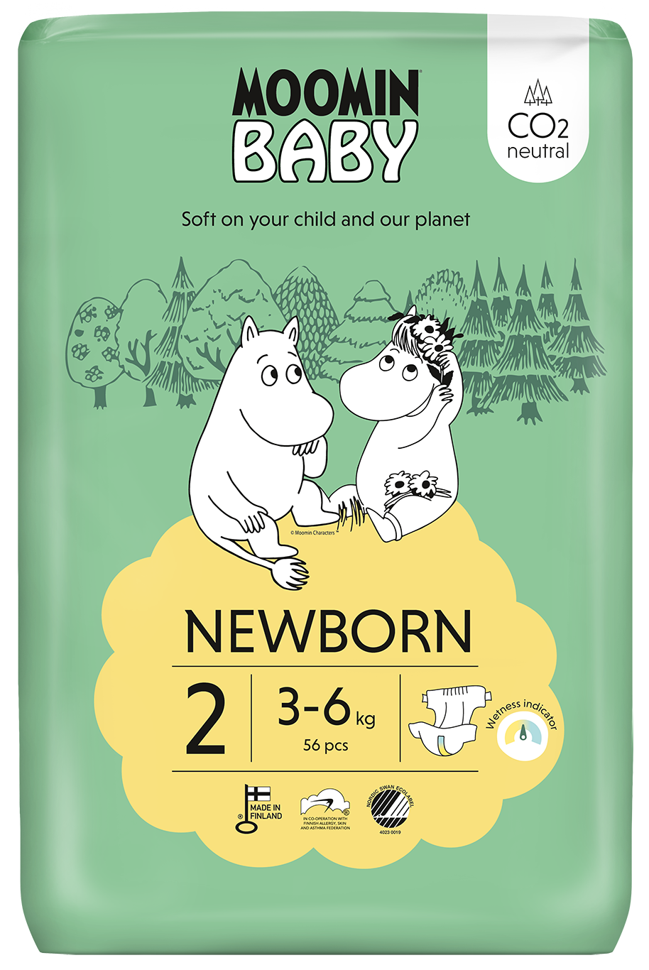 Moomin Baby luiers maat 2 56 Stuks