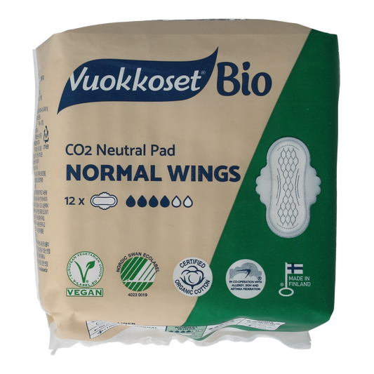 Vuokkoset Bio Maandverband normal wings 12.00 Stuks