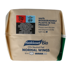 Vuokkoset Bio Maandverband normal wings 12.00 Stuks