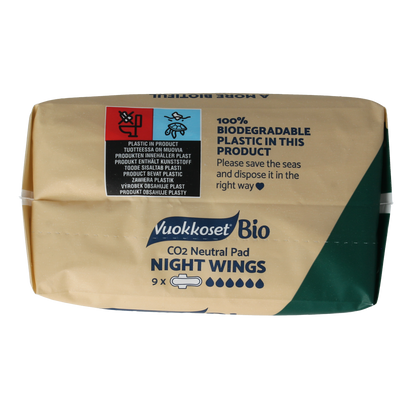 Vuokkoset Bio Maandverband night wing 9.00 Stuks