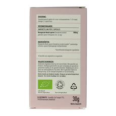 Mushrooms for Life Reishi spore paddenstoel bio 60 Capsules