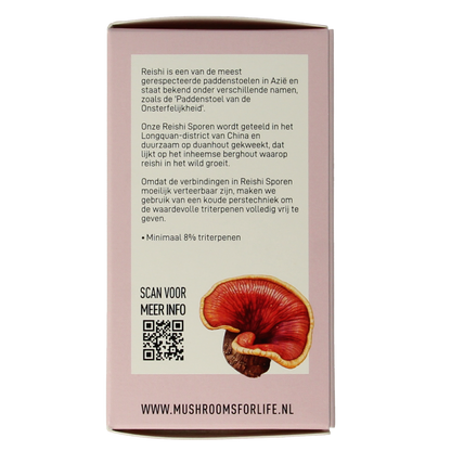 Mushrooms for Life Reishi spore paddenstoel bio 60.00 Capsules