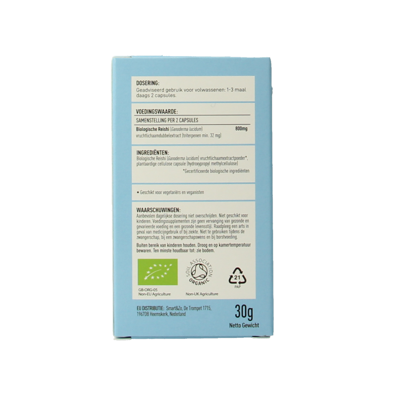 Mushrooms for Life Reishi bio 60 Capsules