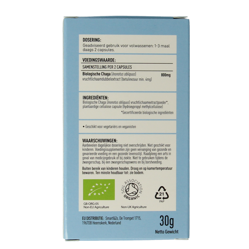 Mushrooms for Life Chaga bio 60 Capsules