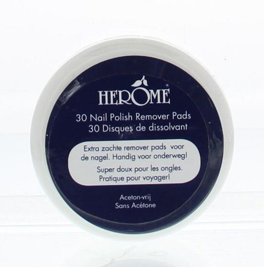 Herome Nagel caring remover pad 30.00 Stuks
