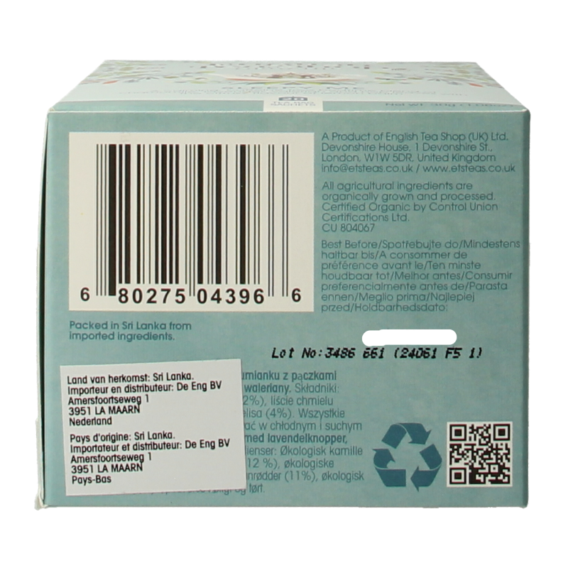 English Tea Shop Sleepy me bio 20 Zakjes