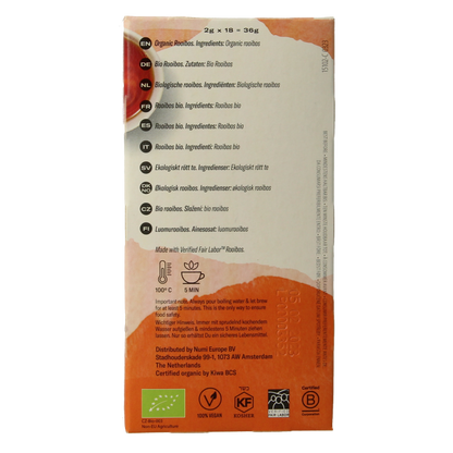 Numi Rooibos bio 18 Zakjes
