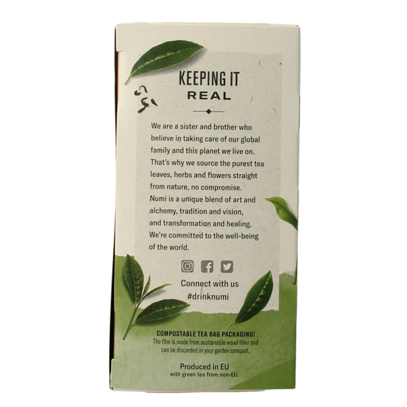 Numi Green tea gunpowder bio 18 Zakjes