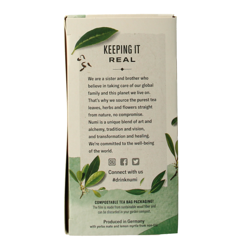 Numi Green tea mate lemon bio 18 Zakjes