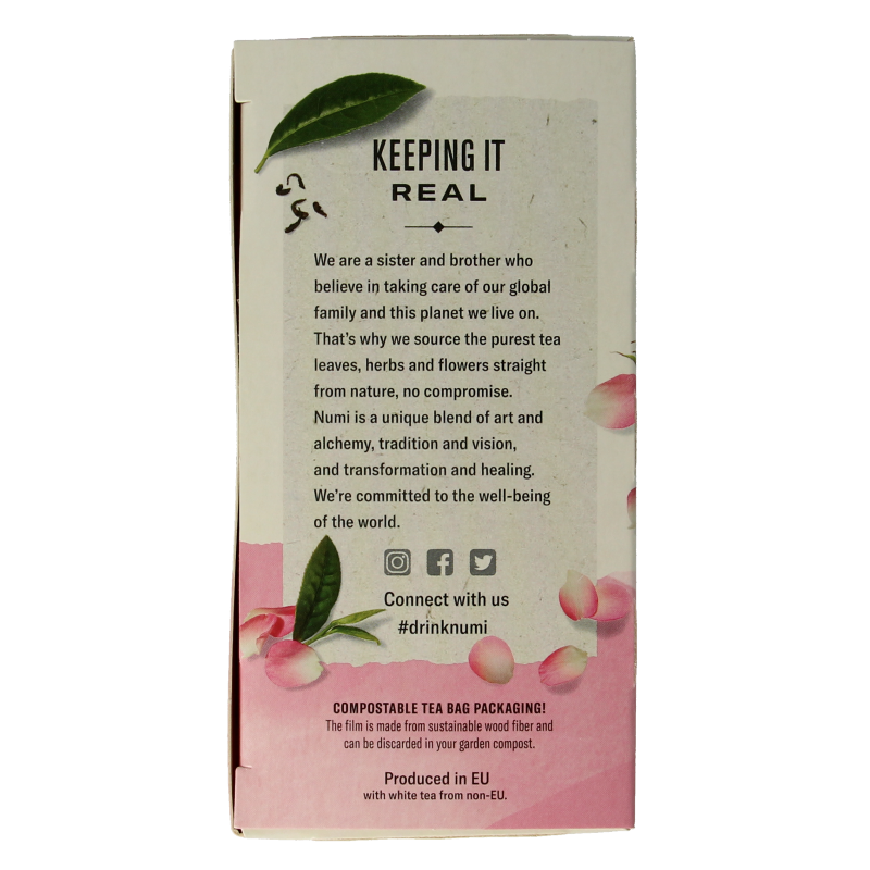 Numi Witte thee white rose bio 18 Zakjes