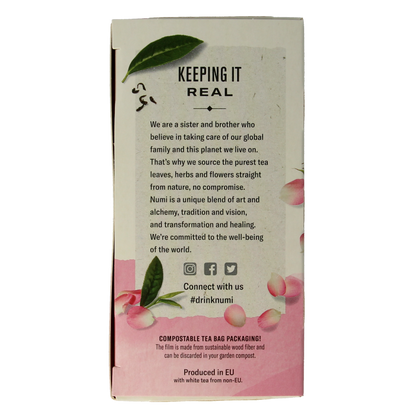 Numi Witte thee white rose bio 18 Zakjes