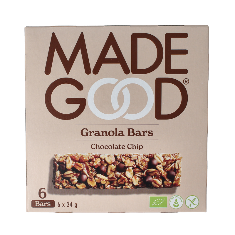 Made Good Granola bar chocolate chip 24 gram bio 6 Stuks