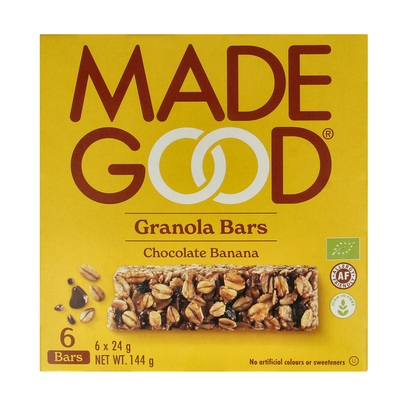 Made Good Granola bar chocolate banana 24 gram bio 6 Stuks