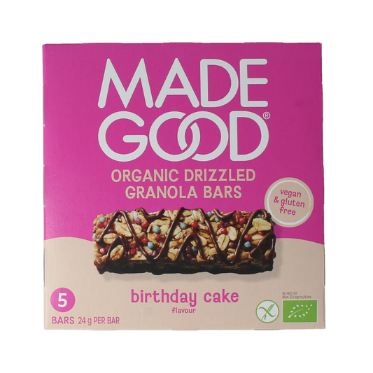MadeGood  Granola bar birthday cake bio 5.00 Stuks