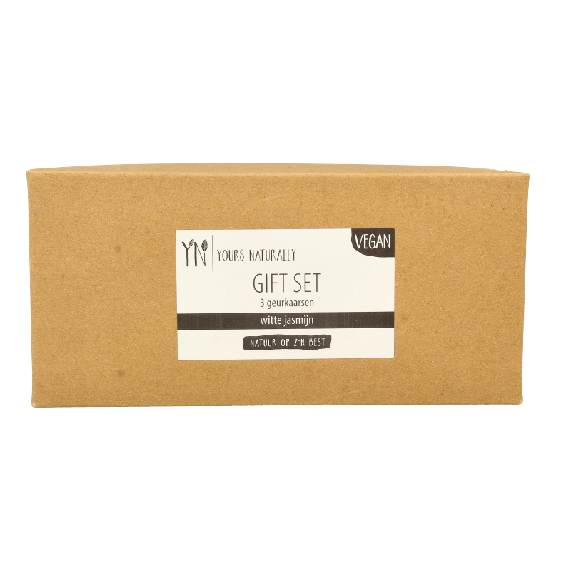 Yours Naturally Giftset 3 votive geurkaarsen witte jasmijn 1 Set
